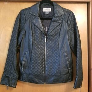 Small black leather jacket